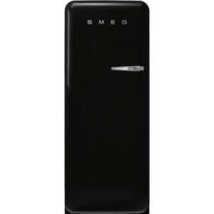 SMEG FAB28LBL5 Egyajtós hűtő retro design, 150 cm magas, 244+26 liter, balos, fekete