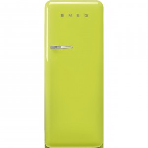 SMEG FAB28RLI5 Egyajtós hűtő retro design, 150 cm magas, 244+26 liter, jobbos, Lime zöld