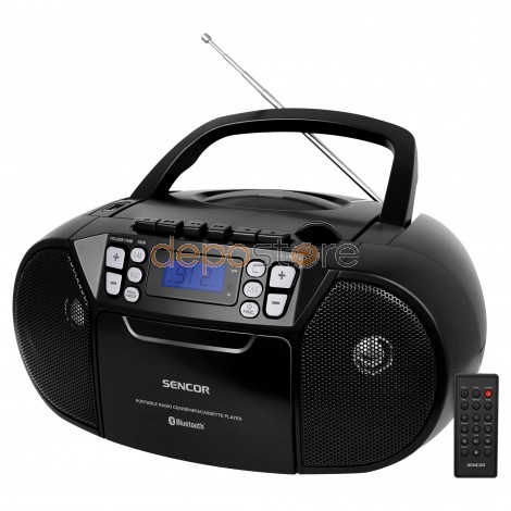 Sencor SPT 3907 B Kazettás FM Rádiós Bluetooth Magnó Fekete