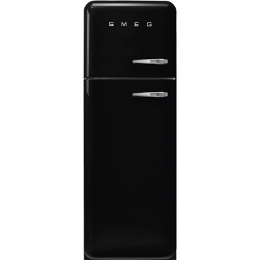 SMEG FAB30LBL5 felüfagyasztós retro hűtő, 172 cm, 222+72 liter, 0°zóna, balos, fekete
