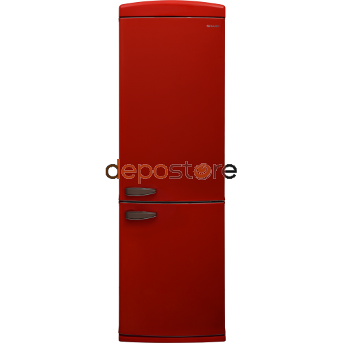Sharp SJ-RA10RMXRD Alulfagyasztós Retro hűtő 190 cm Piros