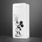 SMEG FAB28RDMM5 Egyajtós hűtő retro design, 150 cm magas, 244+26 liter, jobbos, Mickey Mouse