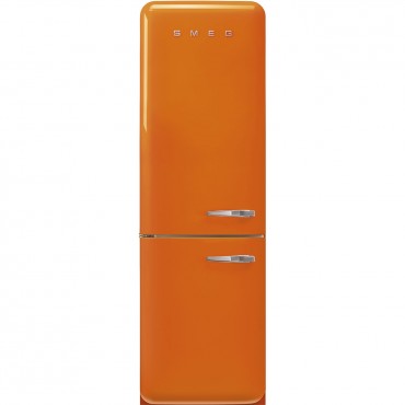 SMEG FAB32LOR5 Alul fagyasztós NoFrost Retro hűtő 331 liter 197 cm balos, narancs