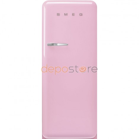 SMEG FAB28RPK5 Egyajtós hűtő retro design, 150 cm magas, 244+26 liter, jobbos, Pink