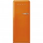 SMEG FAB28LOR5 Egyajtós hűtő retro design, 150 cm magas, 244+26 liter, balos, narancs