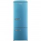Gorenje RK60319OBL A++, 170 cm, 304 liter, kombinált, alul fagyasztós retró hűtőszekrény, kék színben