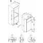 AMICA EDTS372900 Beépíthető felüfagyasztós hűtő 122 cm
