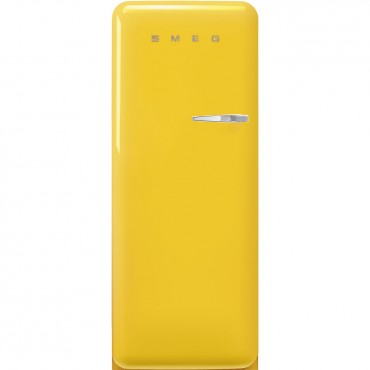 SMEG FAB28LYW5 Egyajtós hűtő retro design, 150 cm magas, 244+26 liter, balos, sárga