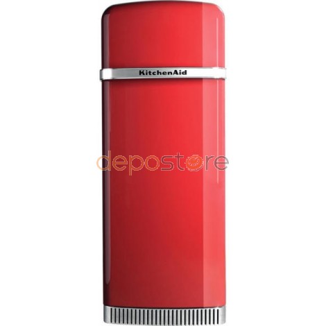 KitchenAid KCFME60150L Egyajtós hűtő retro design, 150 cm magas, 195+26 liter, vörös