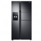 Samsung RS51K57H02C amerikai típusú hűtőszekrény, fekete, üveg felületű ajtókkal, jégkocka- és vízadagolóval, bárszekrény ajtóval