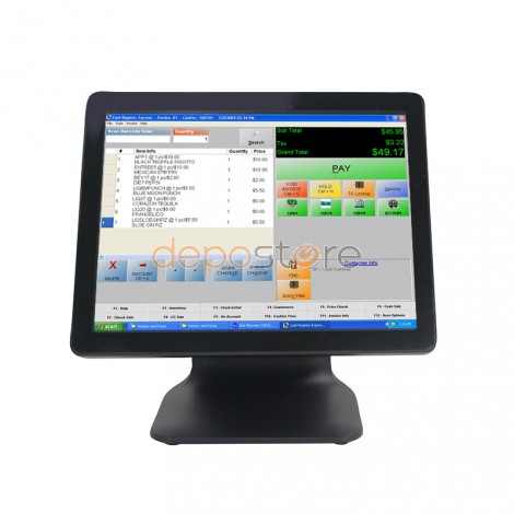 LCD E1508A; 1024x768, 400:1, 350cd/m2, VGA, USB, black;15" Multi-point capacitive touch for terminal