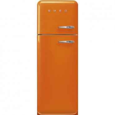 SMEG FAB30LOR5 felüfagyasztós retro hűtő, 172 cm, 222+72 liter, 0°zóna, balos, narancs