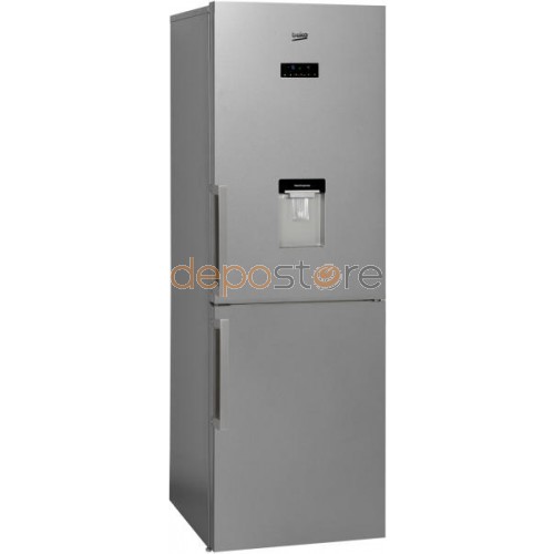 Beko RCNA-365E32DZX A++ NoFrost Alulfagyasztós hűtő 365 l INOX vízadagoló