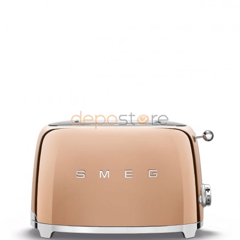 SMEG TSF01RGEU két szeletes kenyérpirító 50-es évek retro design, 2 szeletes, 6 fokozat, 3 program, rosegold