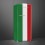 SMEG FAB28RDIT5 Egyajtós hűtő retro design, 150 cm magas, 244+26 liter, jobbos, olasz zászlós