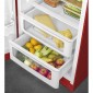 SMEG FAB28LRD5 Egyajtós hűtő retro design, 150 cm magas, 244+26 liter, balos, piros