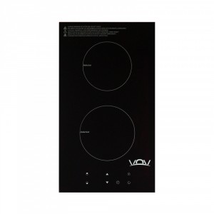 VOV VIK2107, Indukciós főzőlap, Beépíthető és szabadonálló, 2 főzőzónás, 1800 W + 1200 W