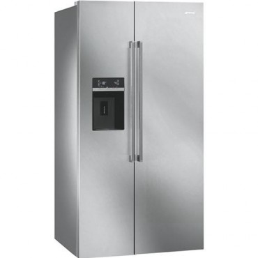Smeg SBS63XED amerikai típusú hűtőszekrény, Inoxszínben 