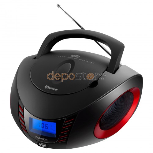 Sencor SPT 3600 BR FM Rádió CD/BT/MP3/USB/AUX Fekete-Piros