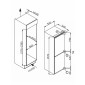 AMICA EKGC16169 Beépíthető kombinált hűtőszekrény, A+, 158 cm