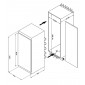 AMICA EKS16164 Beépíthető hűtőszekrény belső fagyasztóval, A+, 122 cm