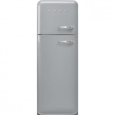 SMEG FAB30LSV5 felüfagyasztós retro hűtő, 172 cm, 222+72 liter, 0°zóna, balos, szürke