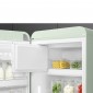 SMEG FAB28LPG5 Egyajtós hűtő retro design, 150 cm magas, 244+26 liter, balos, halvány zöld