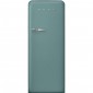 SMEG FAB28RDEG5 Egyajtós hűtő retro design, 150 cm magas, 244+26 liter, jobbos, matt smaragdzöld